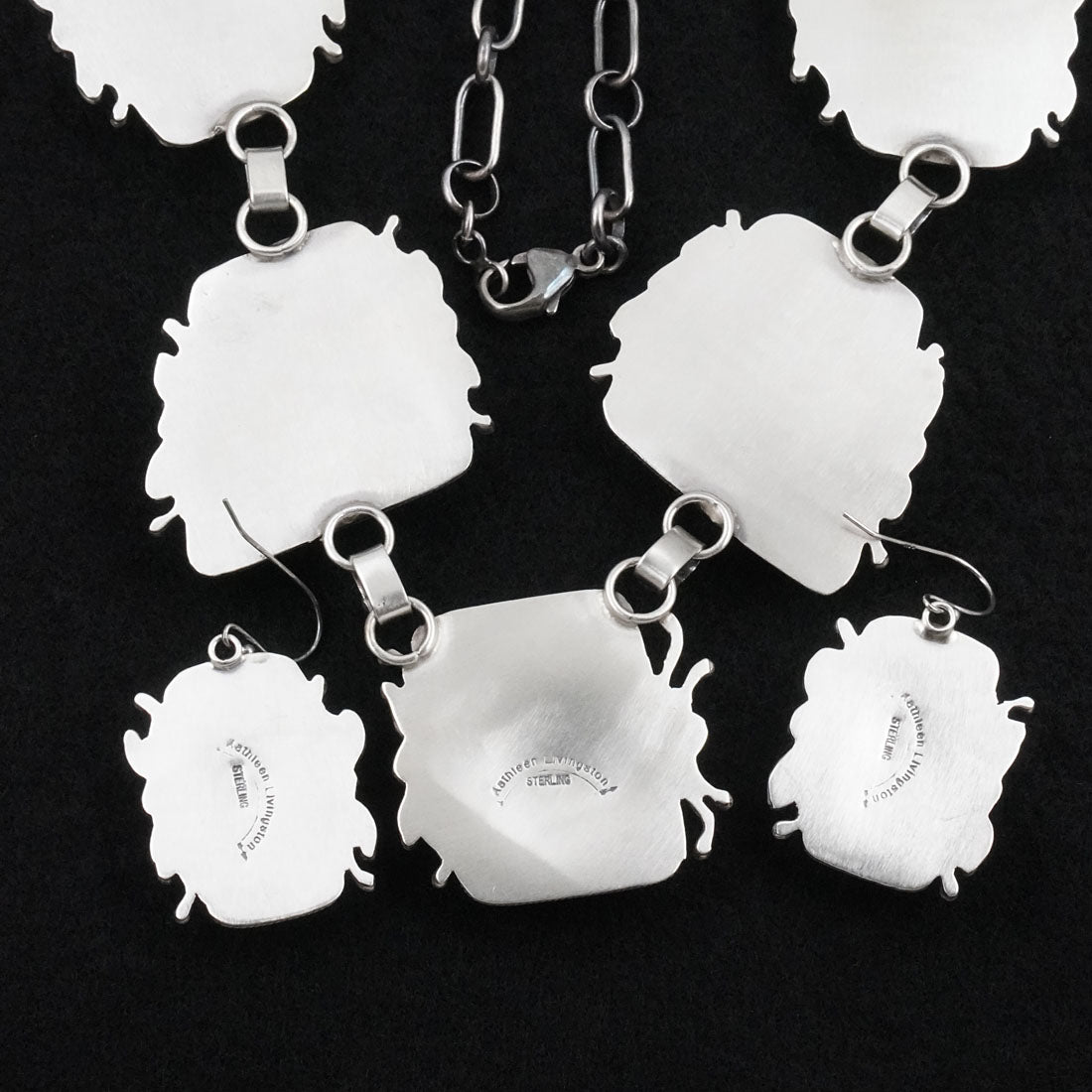 Kathleen Livingston Turquoise & Sterling Silver Necklace Set