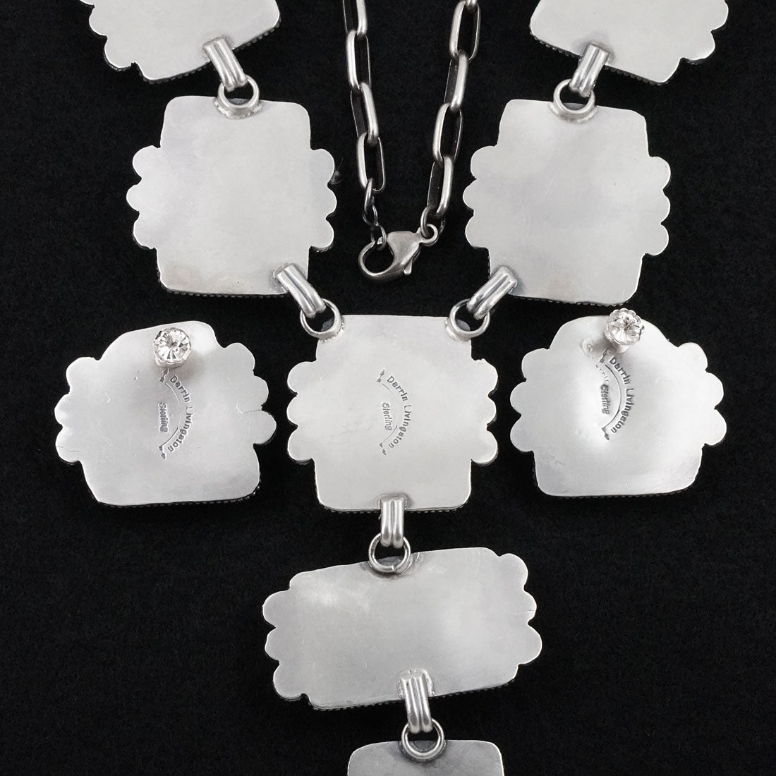 Darrin Livingston Turquoise & Sterling Silver Necklace Set