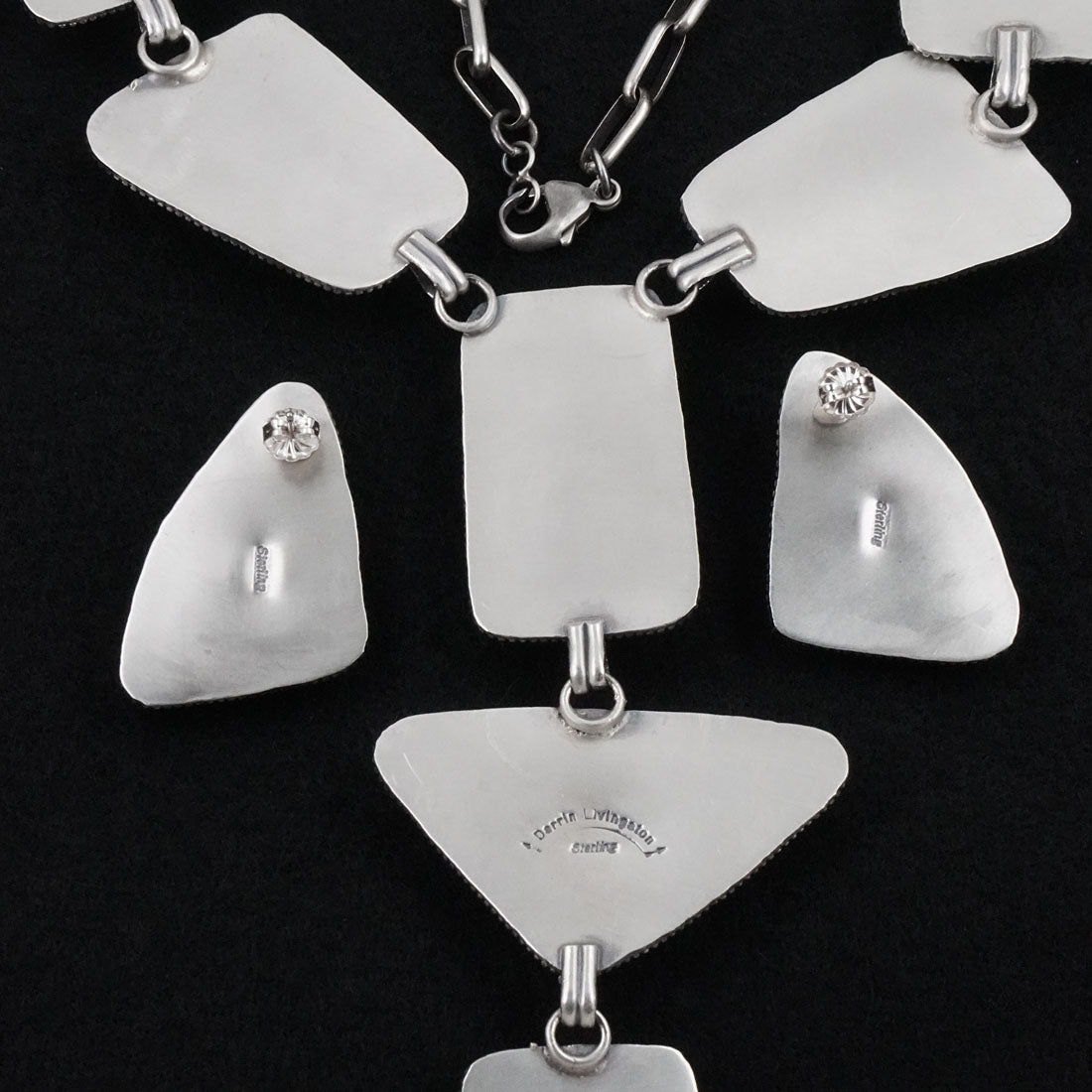 Darrin Livingston Turquoise & Sterling Silver Necklace Set