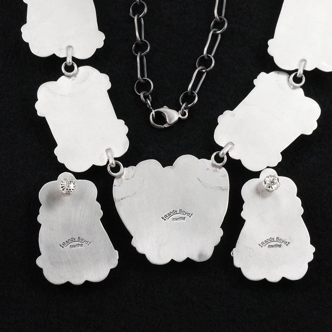 Randy Boyd Turquoise & Sterling Silver Necklace Set