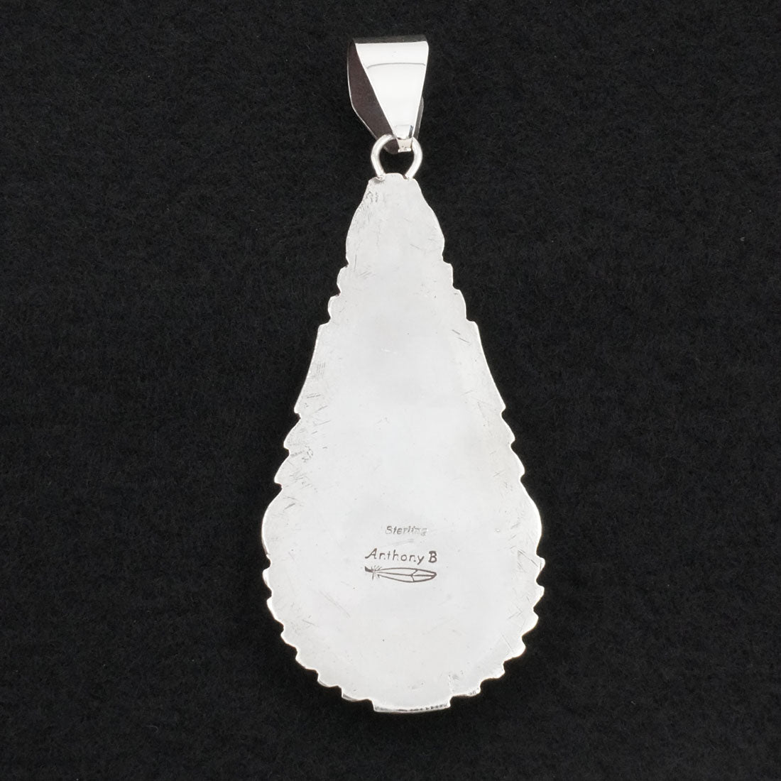 Anthony Brown Turquoise & Sterling Silver Pendant