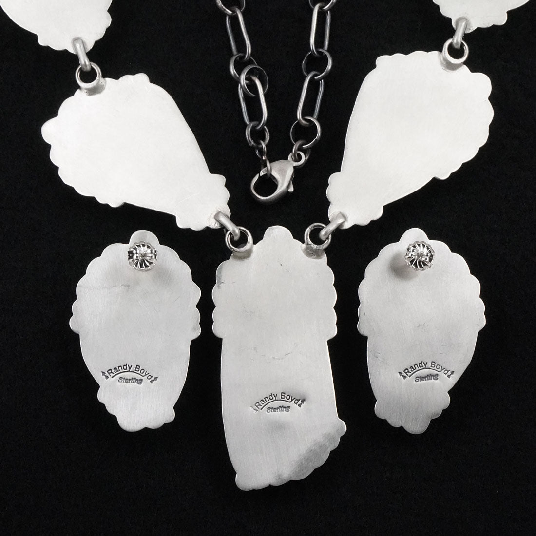 Randy Boyd Turquoise & Sterling Silver Necklace Set