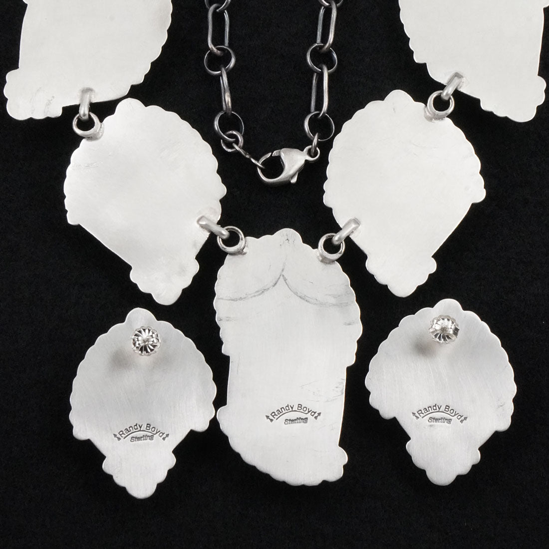 Randy Boyd Turquoise & Sterling Silver Necklace Set