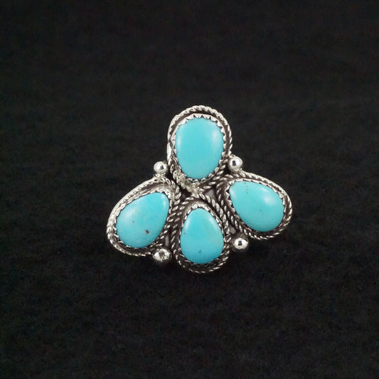 Ernest Hawthorne Turquoise & Sterling Silver Ring Size 7