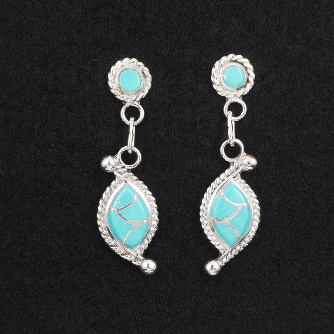 Carlen Seoutewa Turquoise & Sterling Silver Earrings