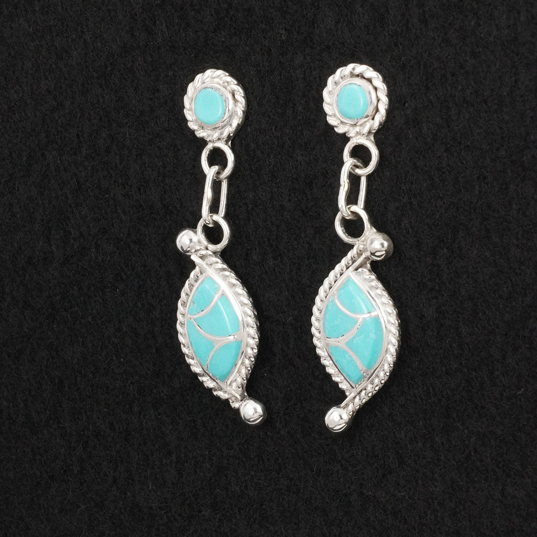 Carlen Seoutewa Turquoise & Sterling Silver Earrings