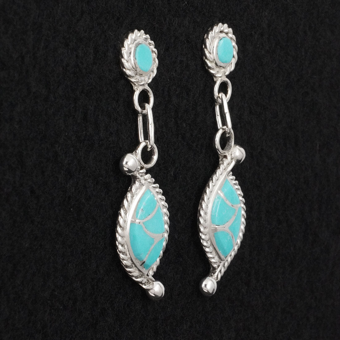 Carlen Seoutewa Turquoise & Sterling Silver Earrings