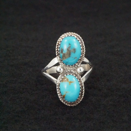 Ernest Hawthorne Turquoise & Sterling Silver Ring Size 7.5