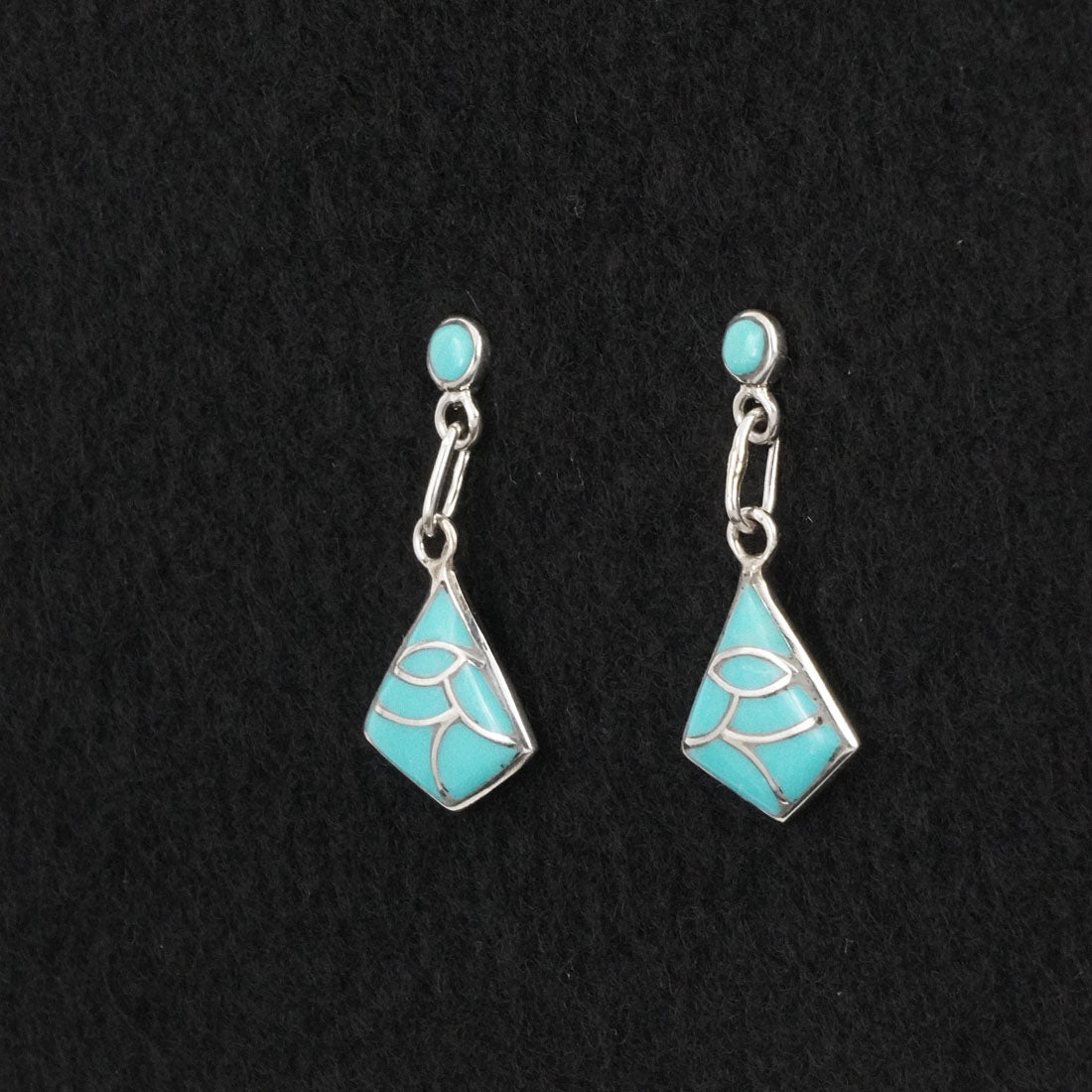 Orena Leekya Turquoise & Sterling Silver Earrings
