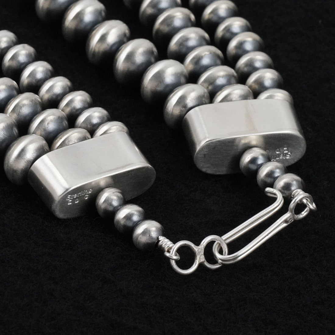 Eugene Gruber, Bryannen Halwood White Buffalo & Sterling Silver Navajo Pearl Necklace