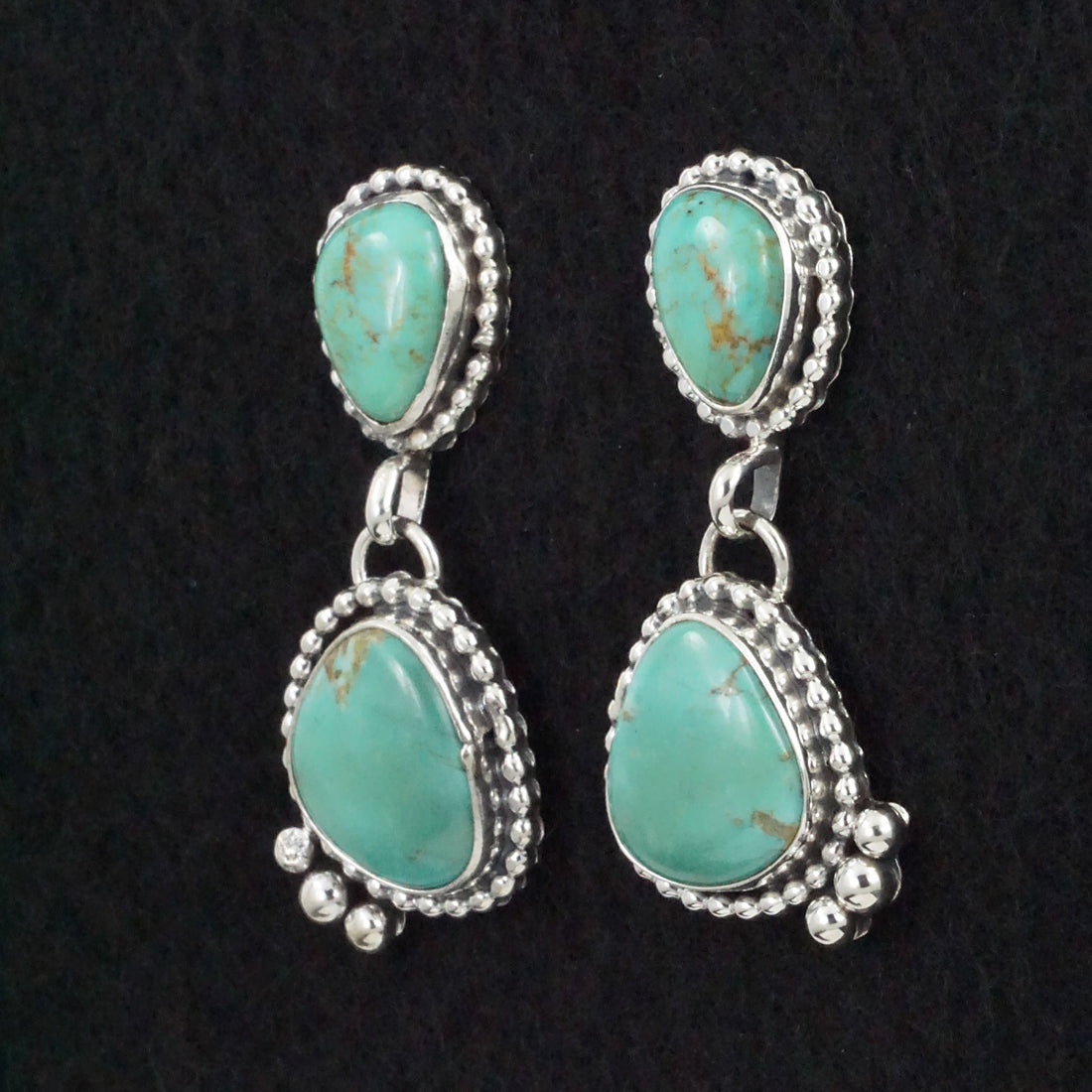 Betty Tom Turquoise & Sterling Silver Earrings