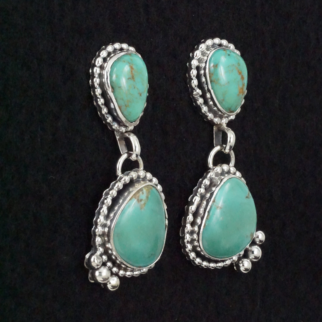 Betty Tom Turquoise & Sterling Silver Earrings