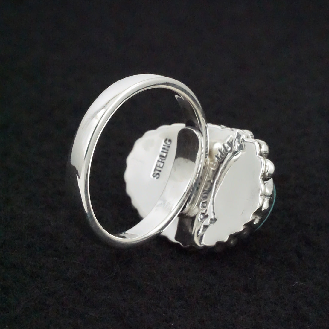 Randy Billy Turquoise & Sterling Silver Ring Size Adjustable