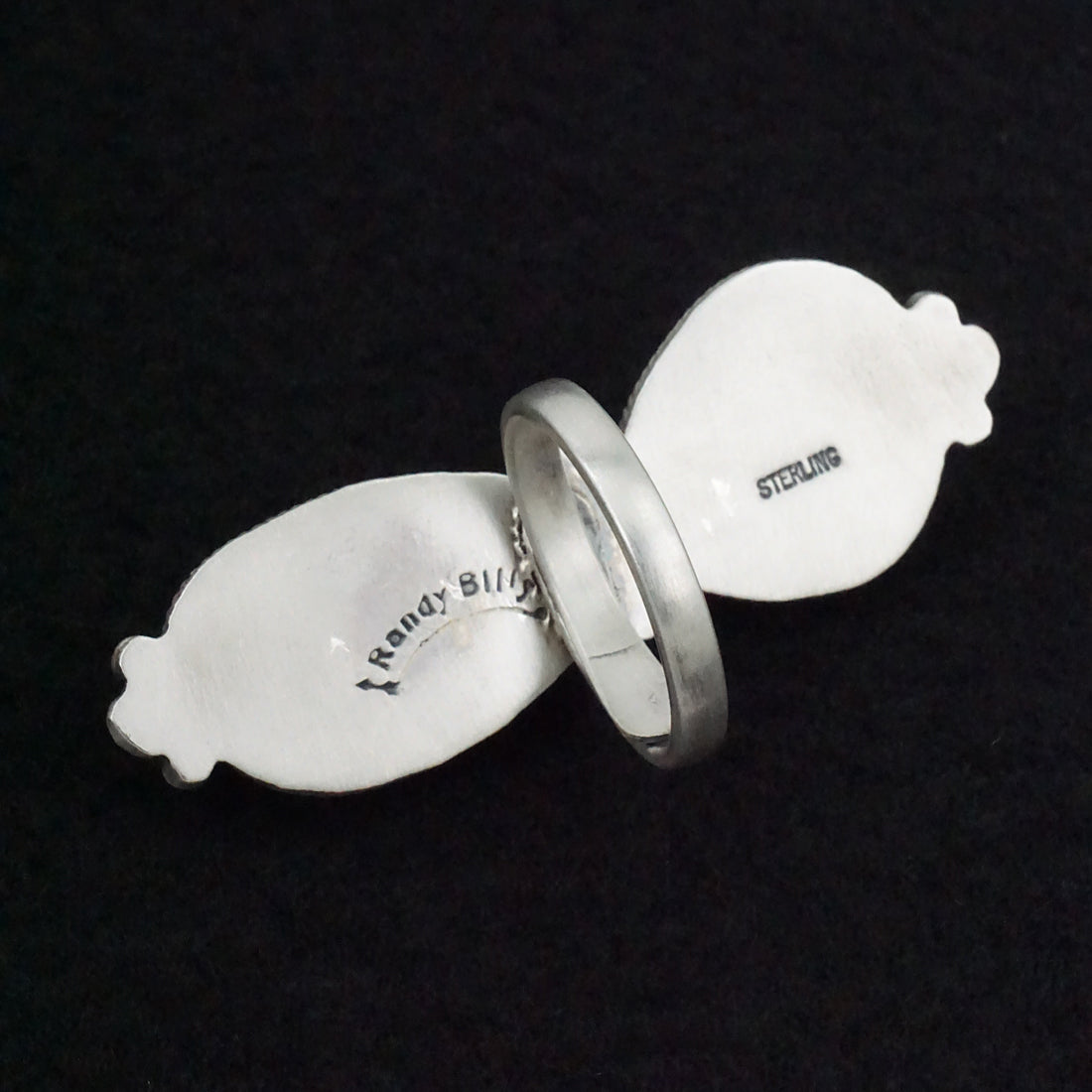 Randy Billy Turquoise & Sterling Silver Ring Size Adjustable