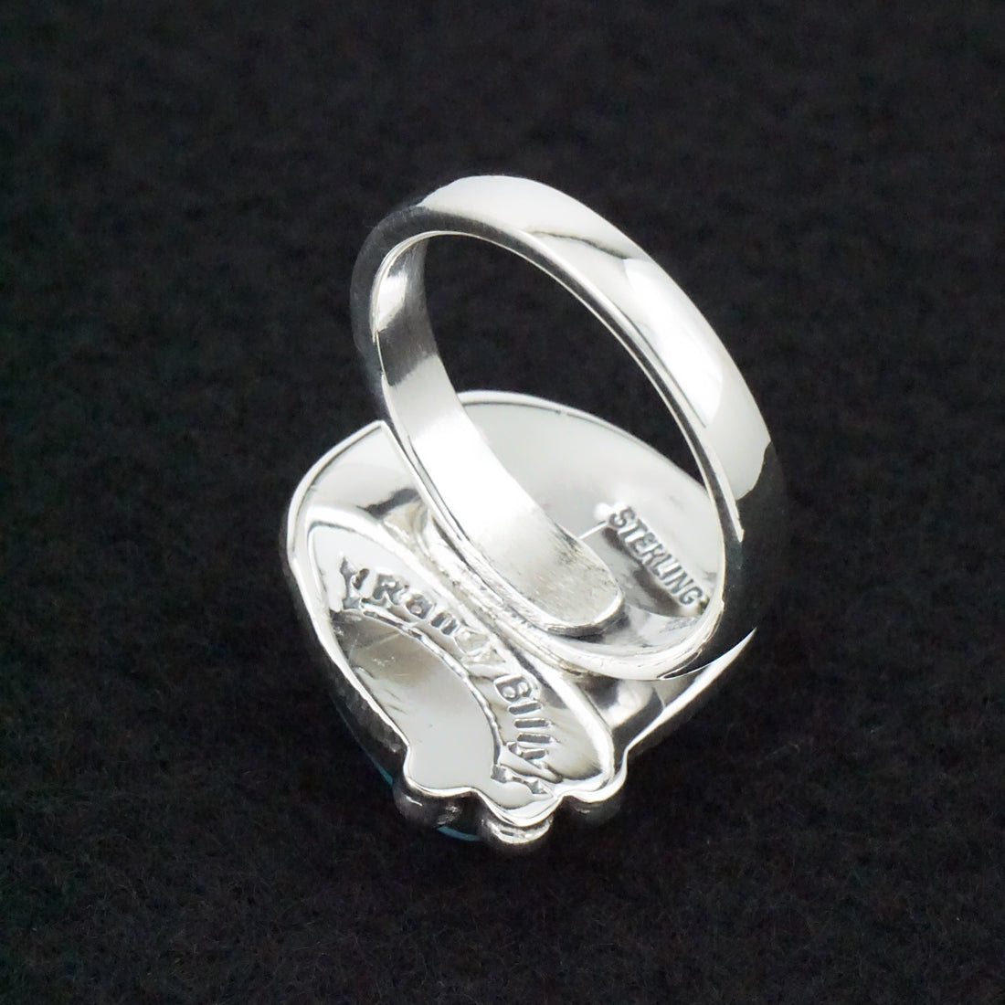 Randy Billy Turquoise & Sterling Silver Ring Size Adjustable