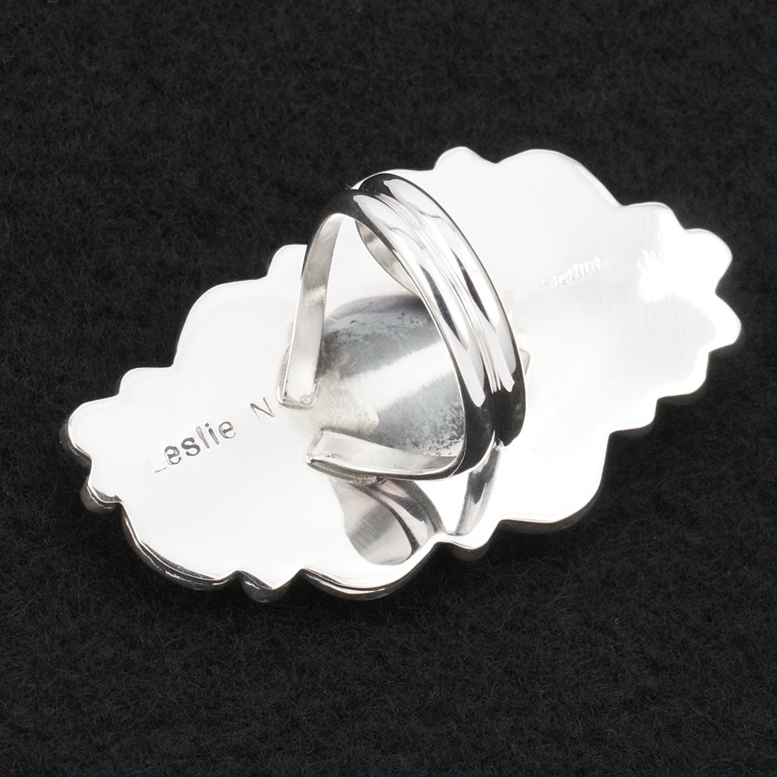 Leslie Nez Turquoise & Sterling Silver Ring Size 9