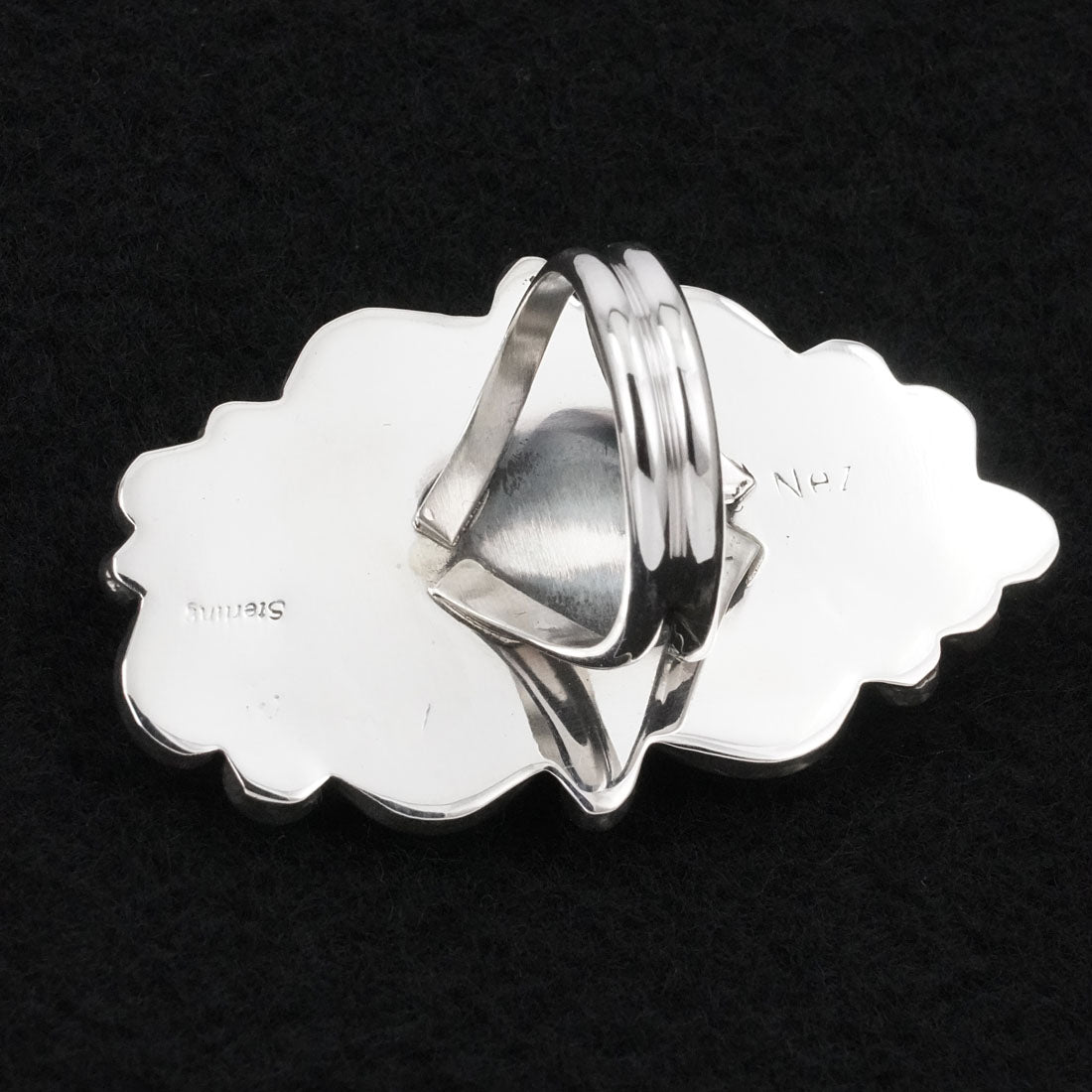 Leslie Nez Turquoise & Sterling Silver Ring Size 9