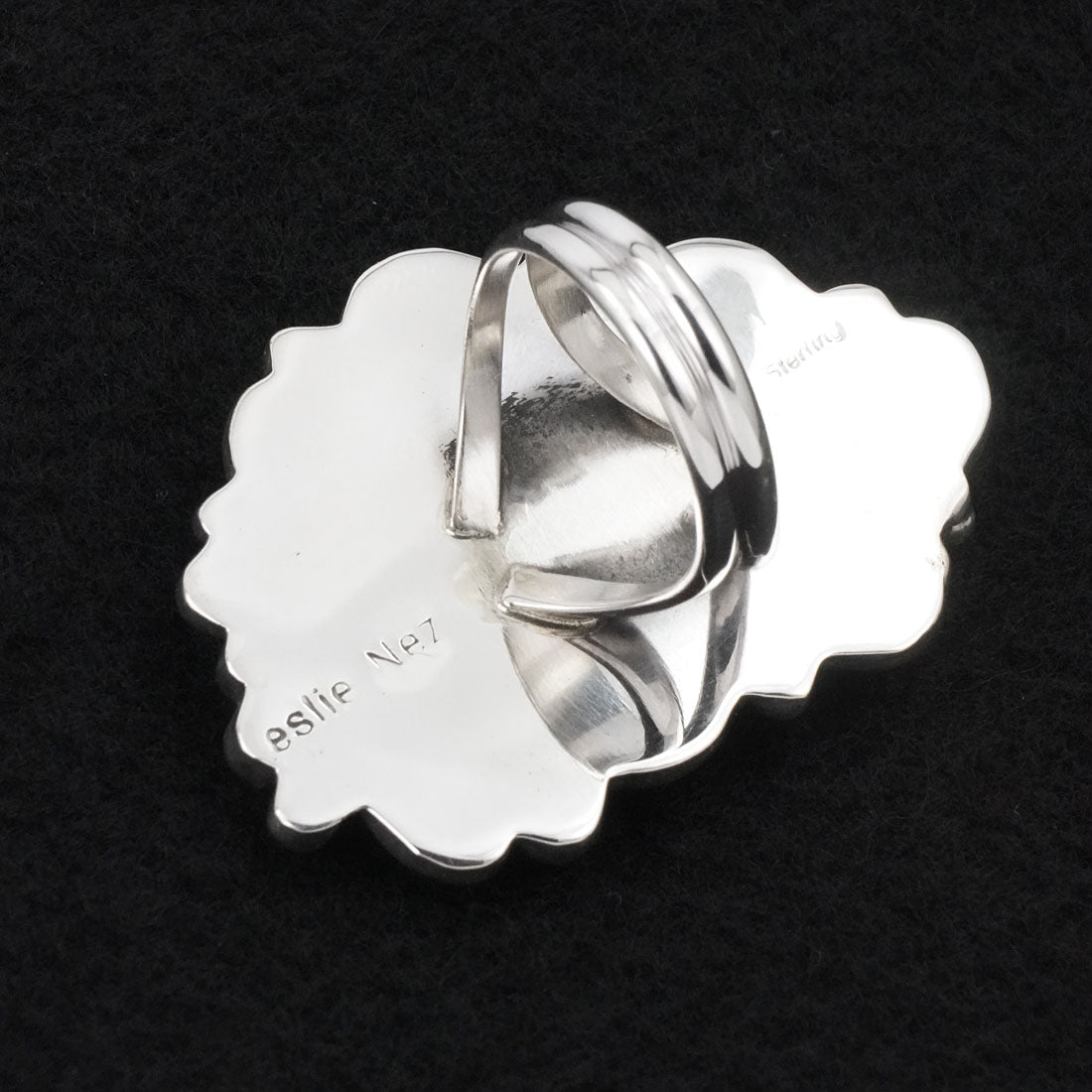 Leslie Nez Turquoise & Sterling Silver Ring Size 9