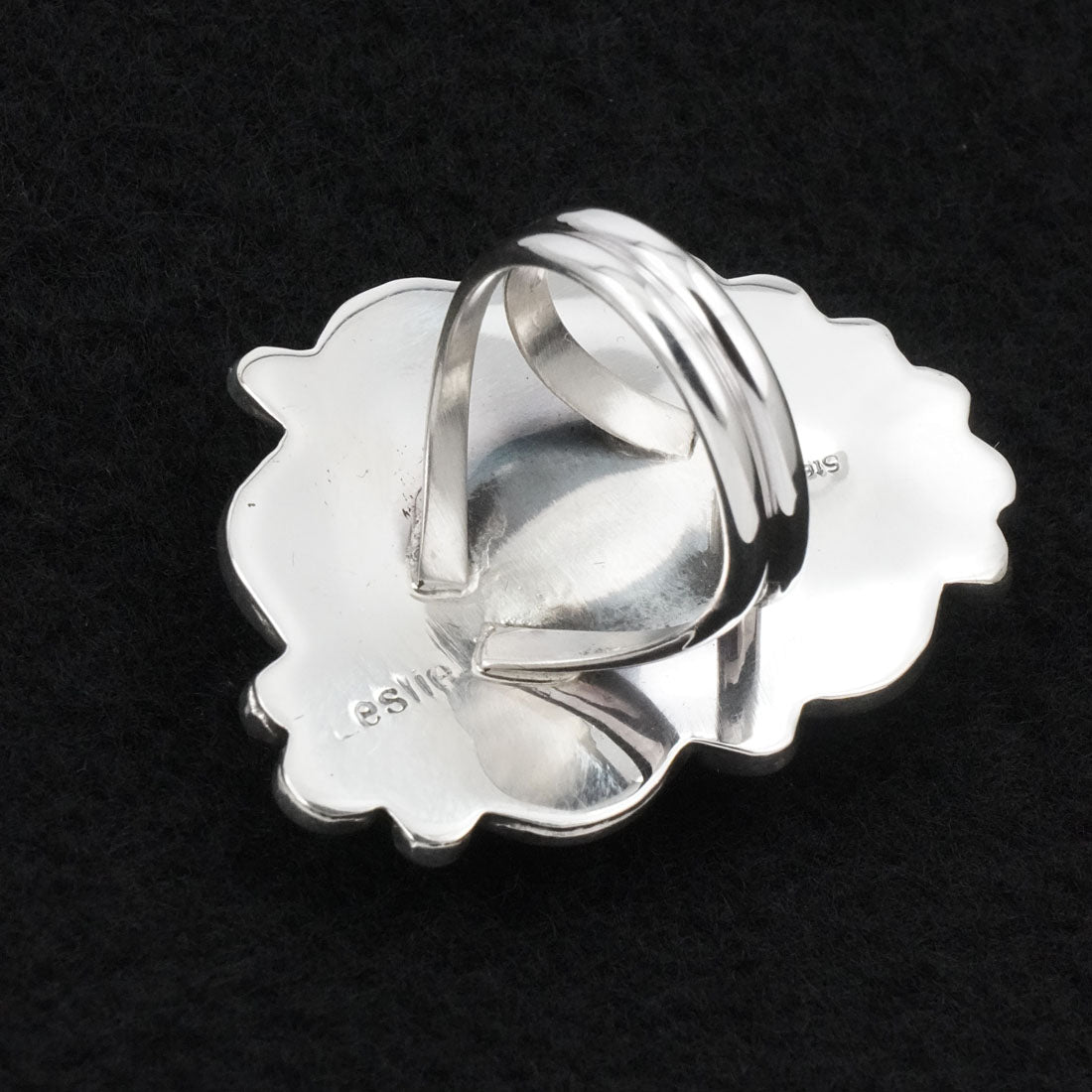 Leslie Nez Turquoise & Sterling Silver Ring Size 9