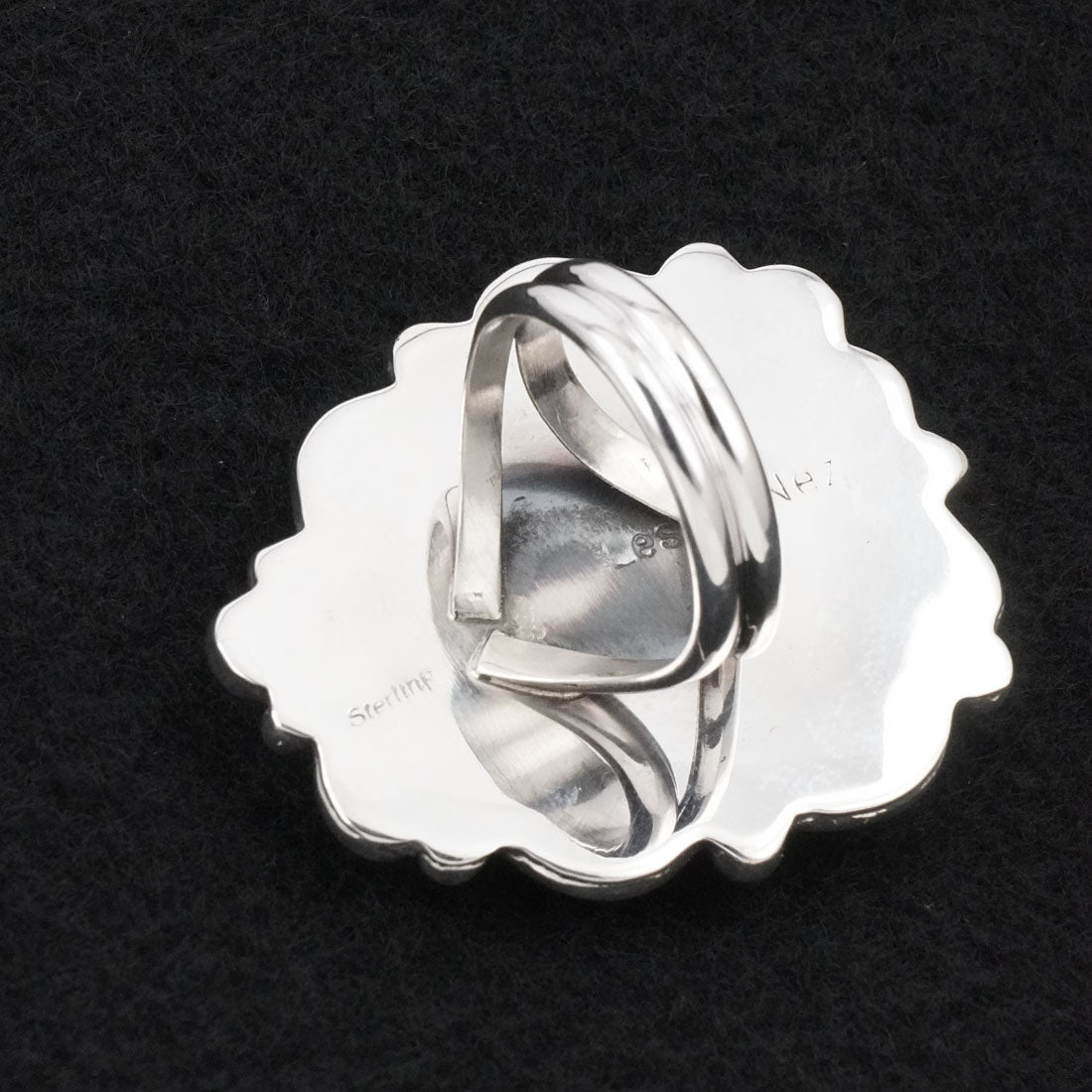 Leslie Nez Turquoise & Sterling Silver Ring Size 8.5
