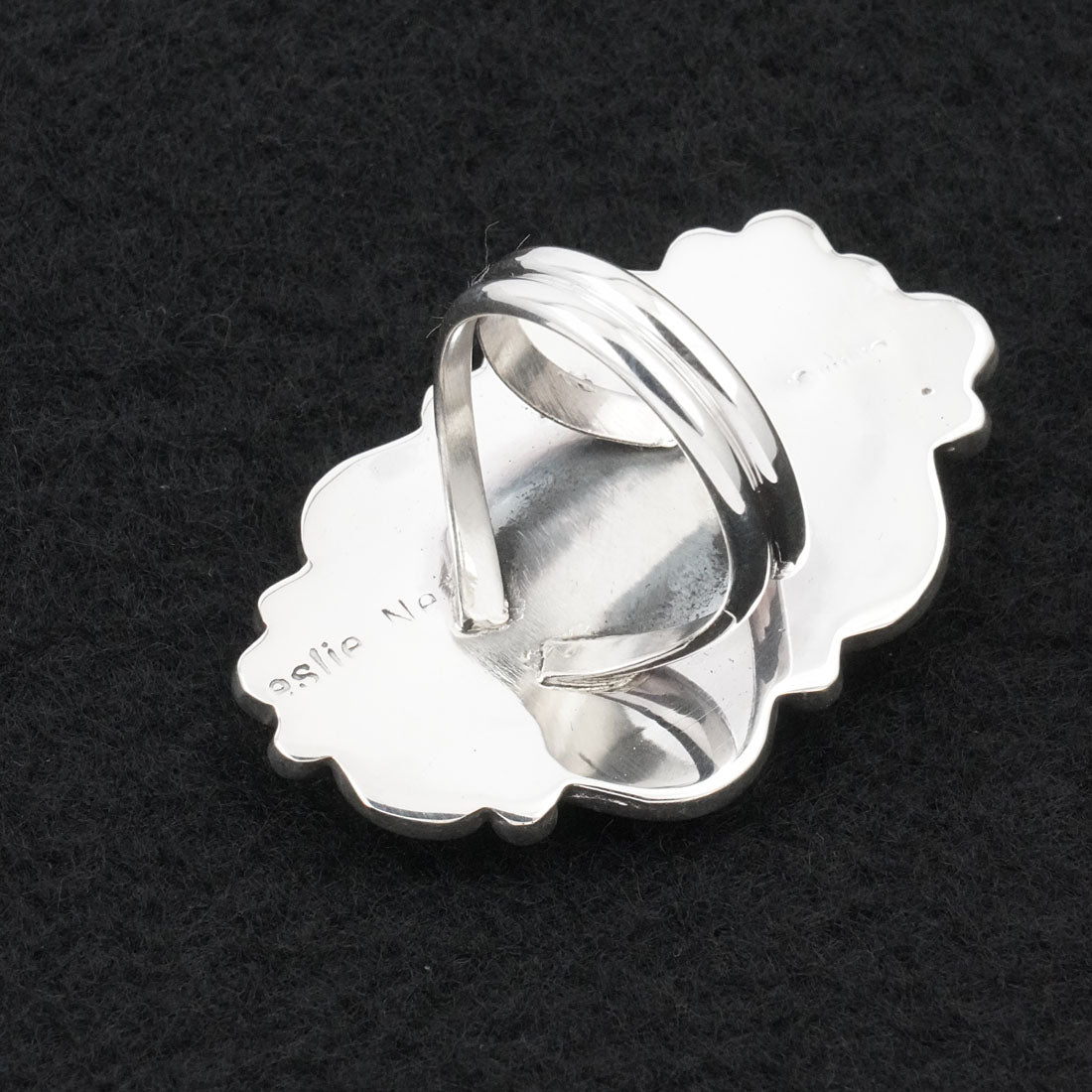 Leslie Nez Turquoise & Sterling Silver Ring Size 9