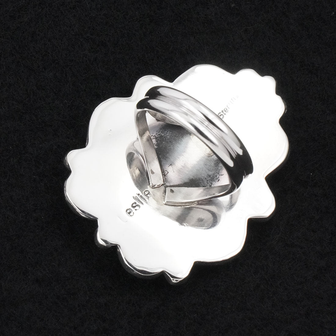 Leslie Nez Turquoise & Sterling Silver Ring Size 9
