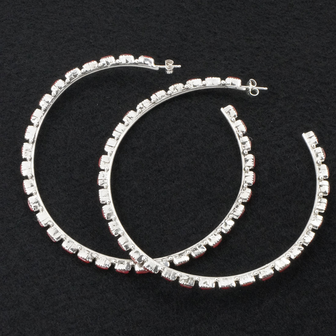 Aurelia Hughte Coral & Sterling Silver Hoop Earrings