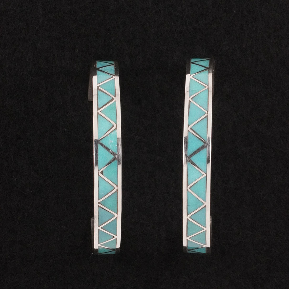 Claudine Haloo Turquoise & Sterling Silver Earrings