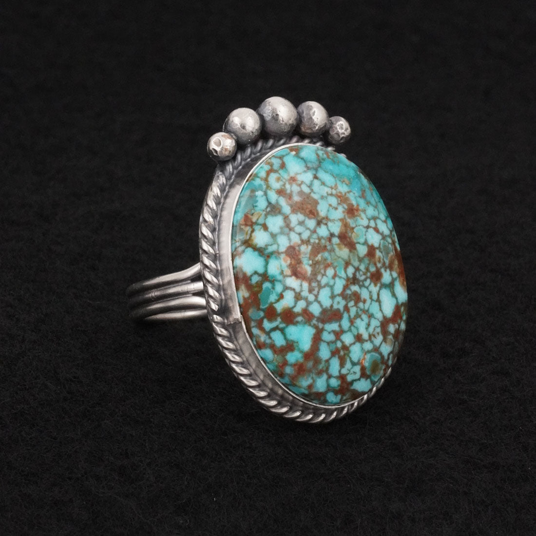 Rena Begay Turquoise & Sterling Silver Ring Size 10