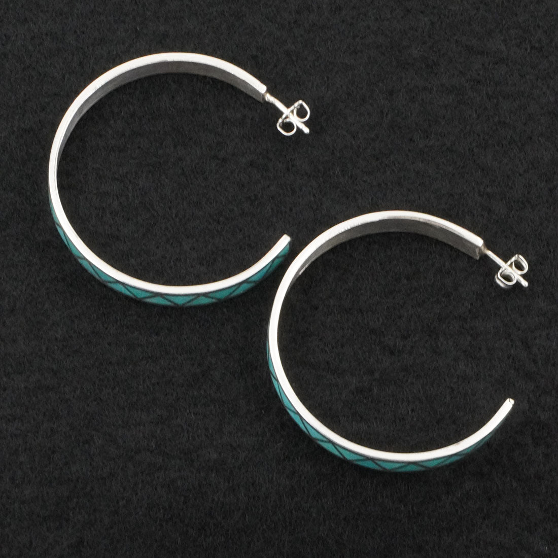 Claudine Haloo Turquoise & Sterling Silver Earrings
