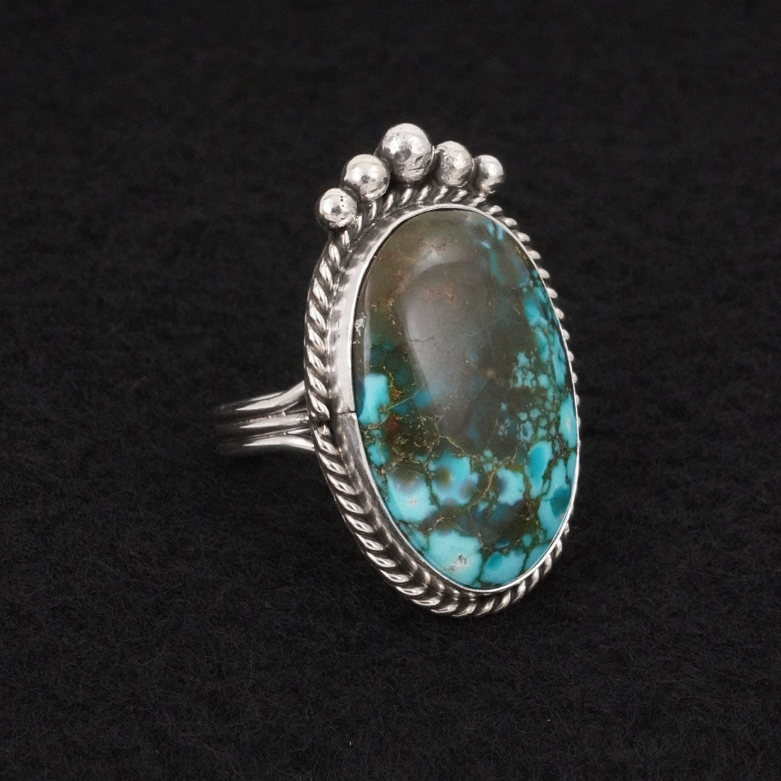 Rena Begay Turquoise & Sterling Silver Ring Size 7