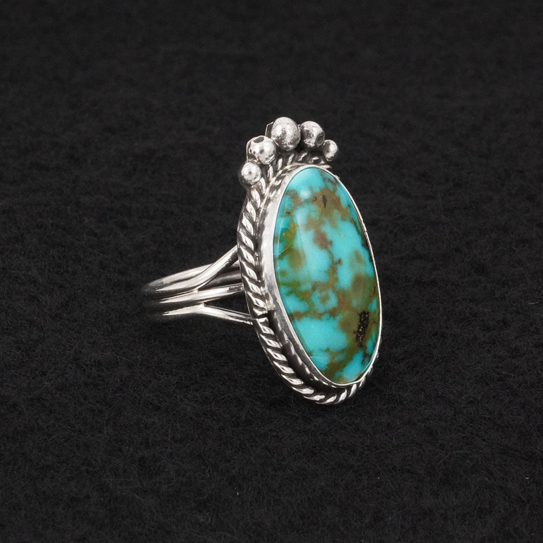 Rena Begay Turquoise & Sterling Silver Ring Size 7
