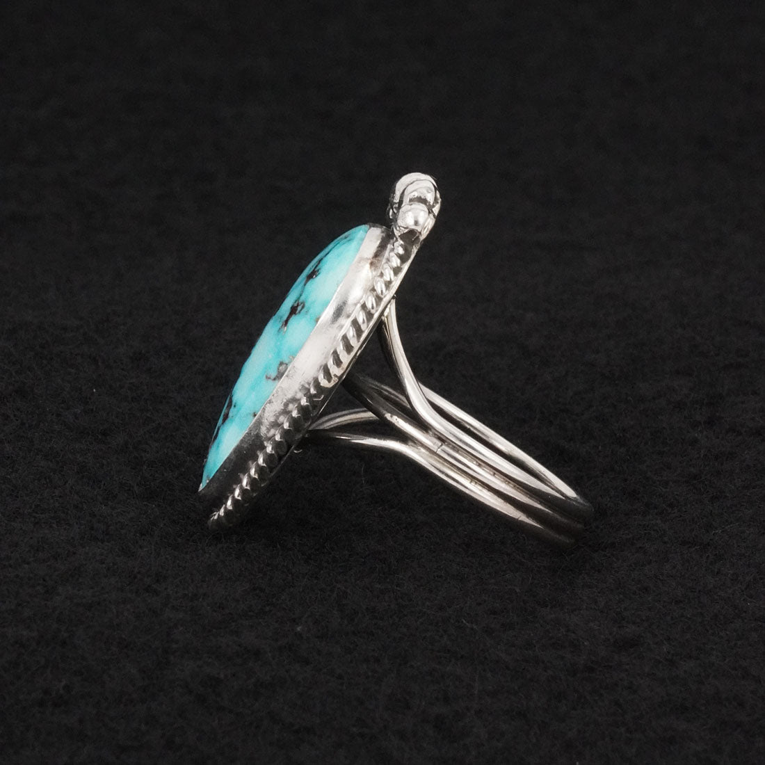 Rena Begay Turquoise & Sterling Silver Ring Size 8