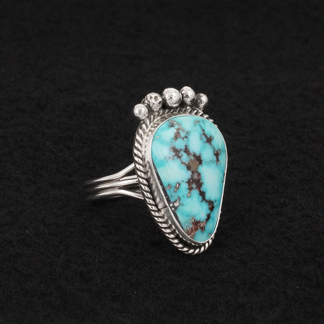 Rena Begay Turquoise & Sterling Silver Ring Size 8