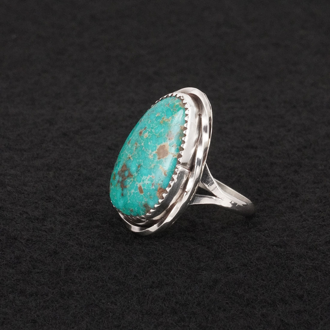 Ernest Hawthorne Turquoise & Sterling Silver Ring Size 8