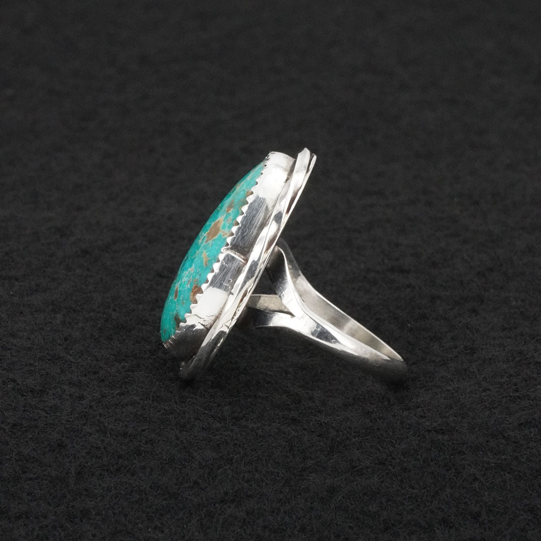 Ernest Hawthorne Turquoise & Sterling Silver Ring Size 8