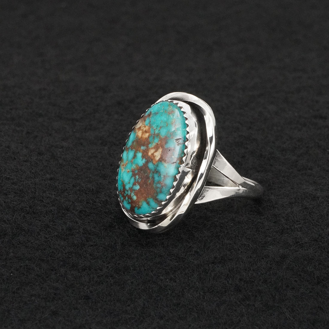 Ernest Hawthorne Turquoise & Sterling Silver Ring Size 8.25