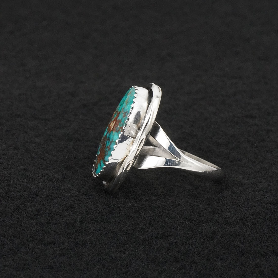 Ernest Hawthorne Turquoise & Sterling Silver Ring Size 8.25