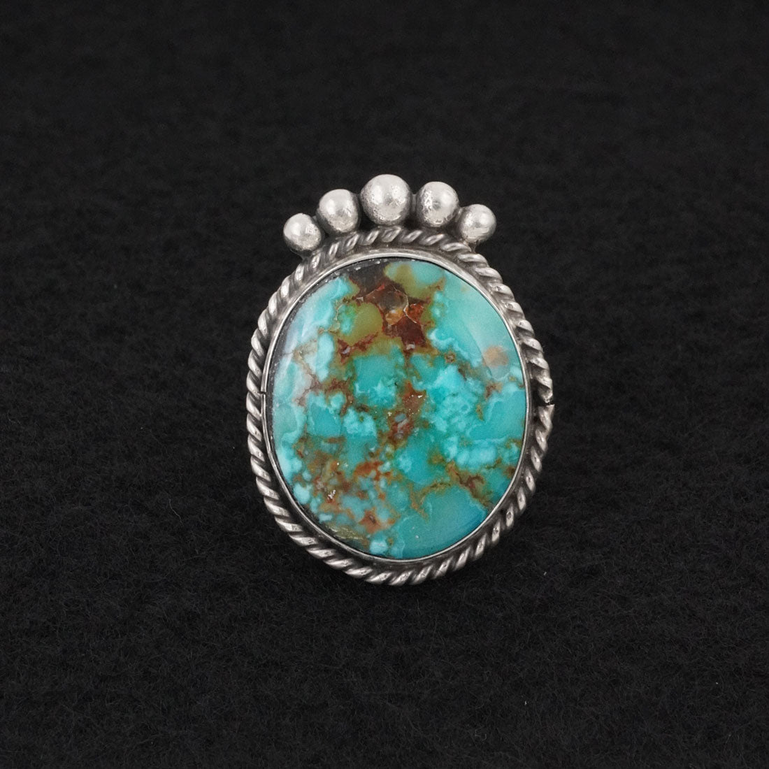 Rena Begay Turquoise & Sterling Silver Ring Size 10