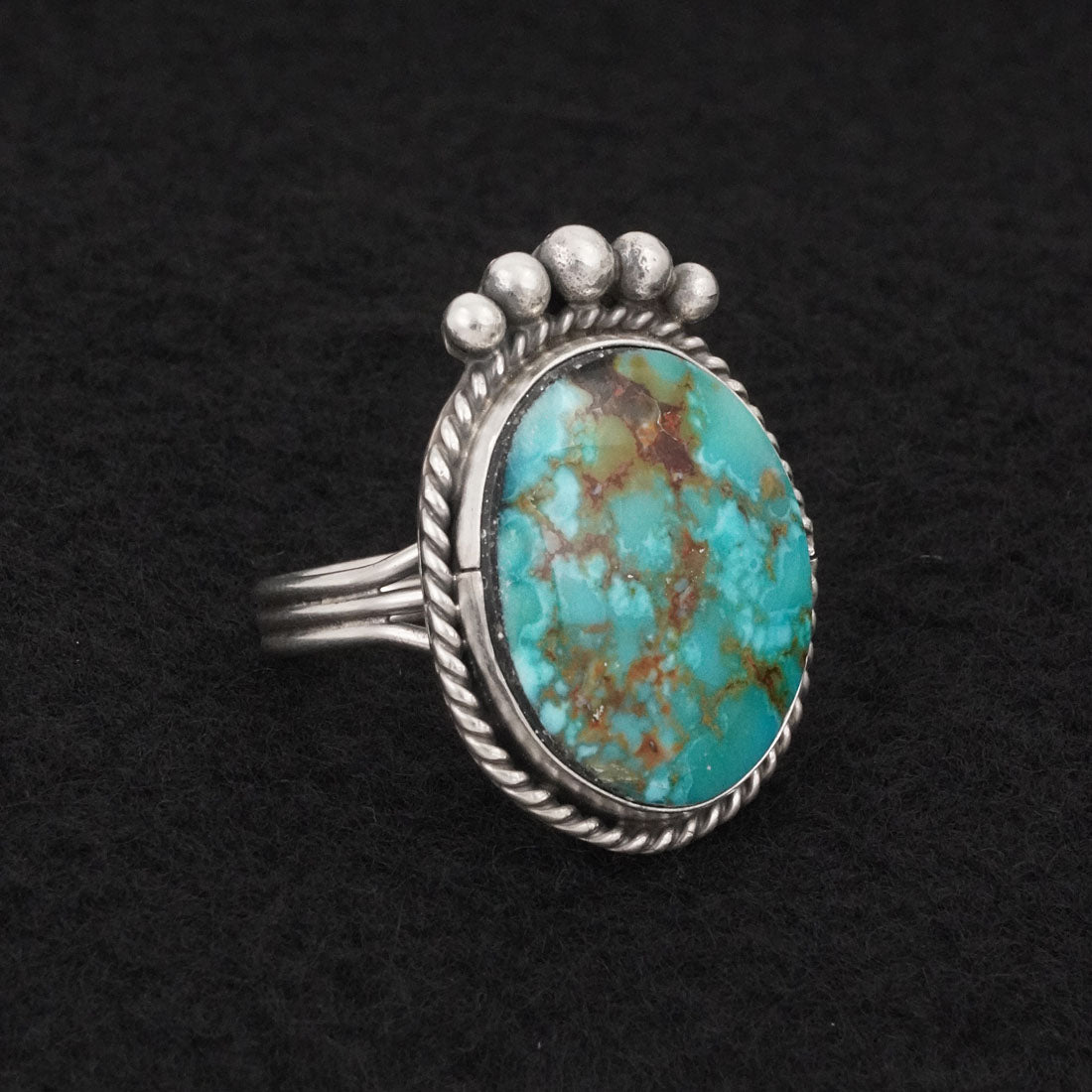 Rena Begay Turquoise & Sterling Silver Ring Size 10