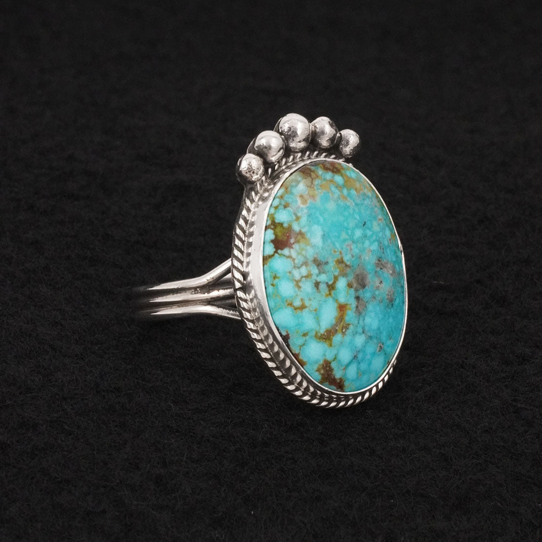Rena Begay Turquoise & Sterling Silver Ring Size 10