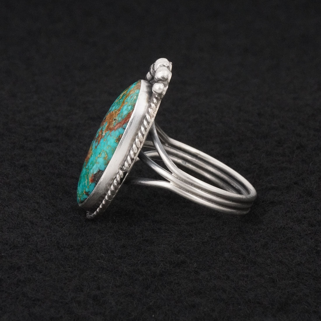 Rena Begay Turquoise & Sterling Silver Ring Size 10