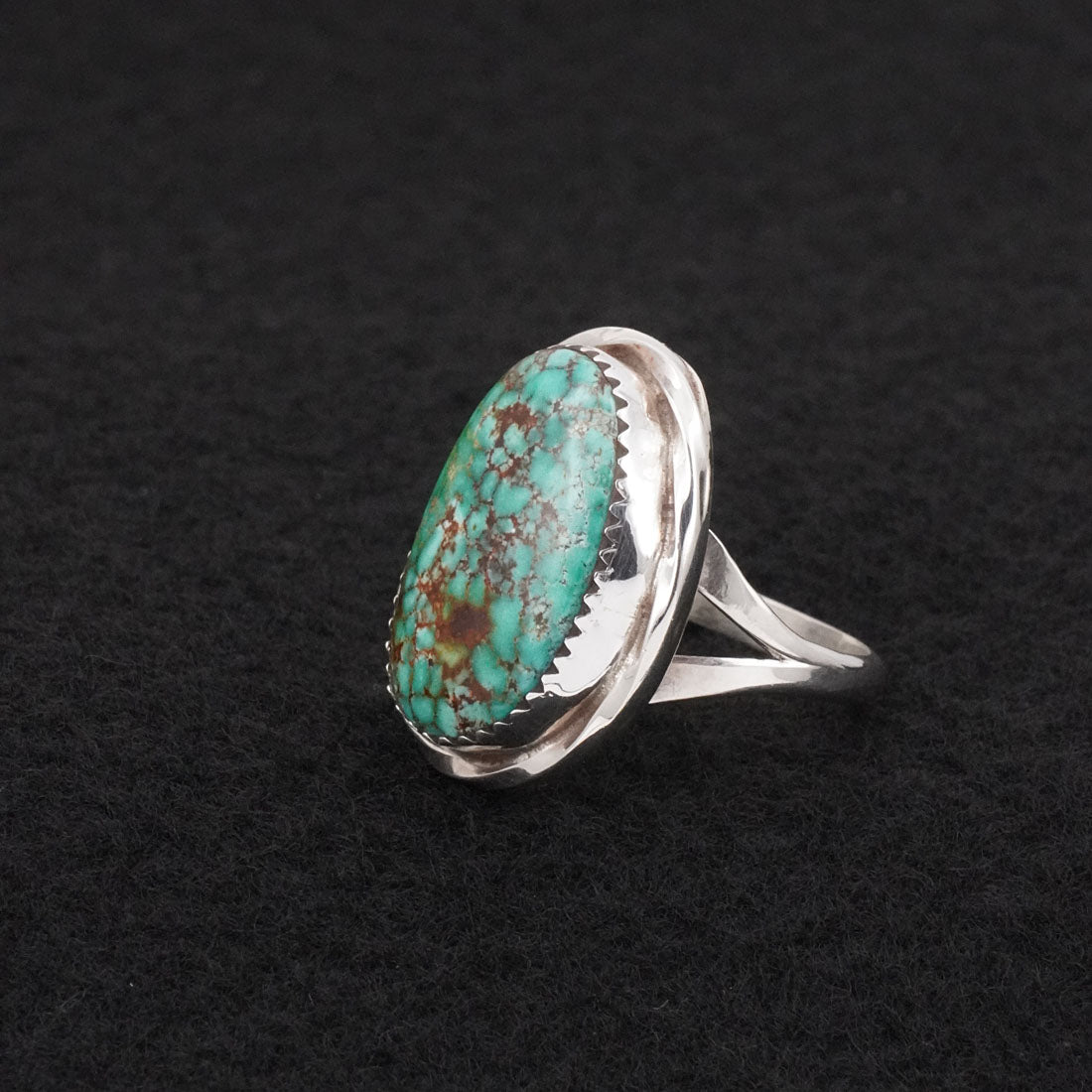 Ernest Hawthorne Turquoise & Sterling Silver Ring Size 8