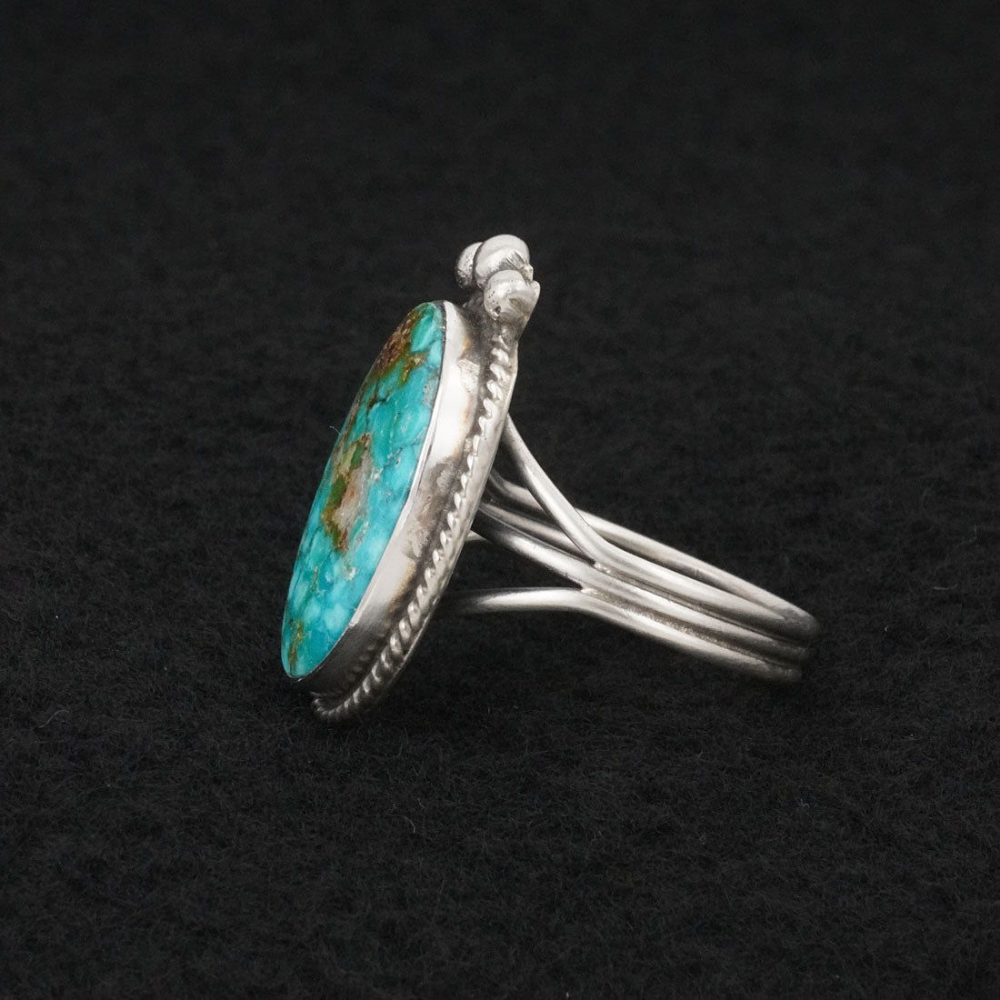 Rena Begay Turquoise & Sterling Silver Ring Size 10