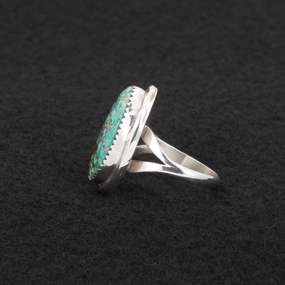 Ernest Hawthorne Turquoise & Sterling Silver Ring Size 8