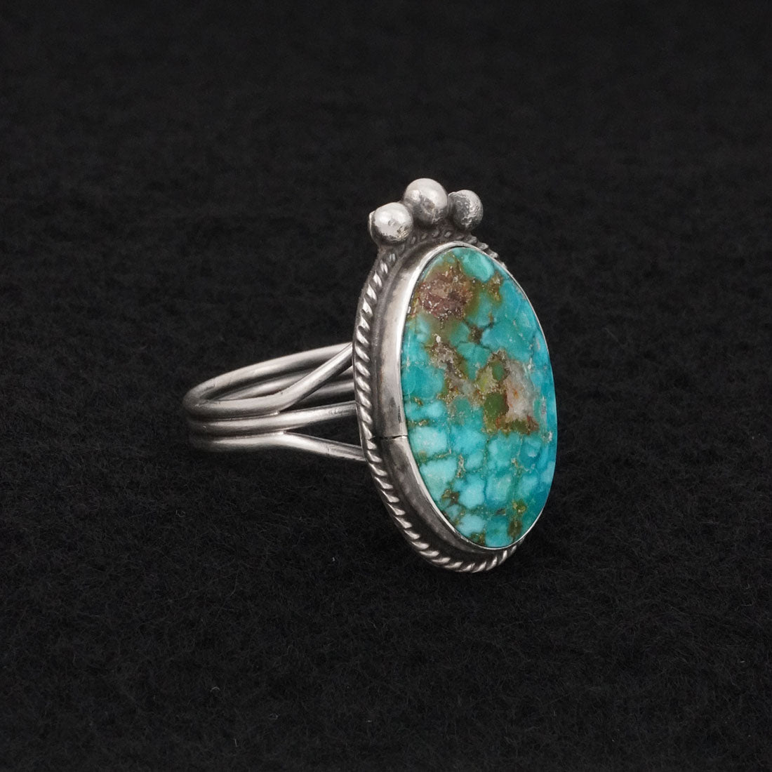 Rena Begay Turquoise & Sterling Silver Ring Size 10