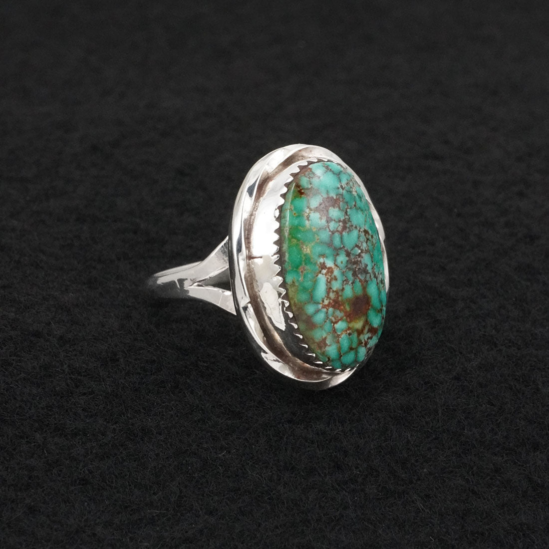Ernest Hawthorne Turquoise & Sterling Silver Ring Size 8
