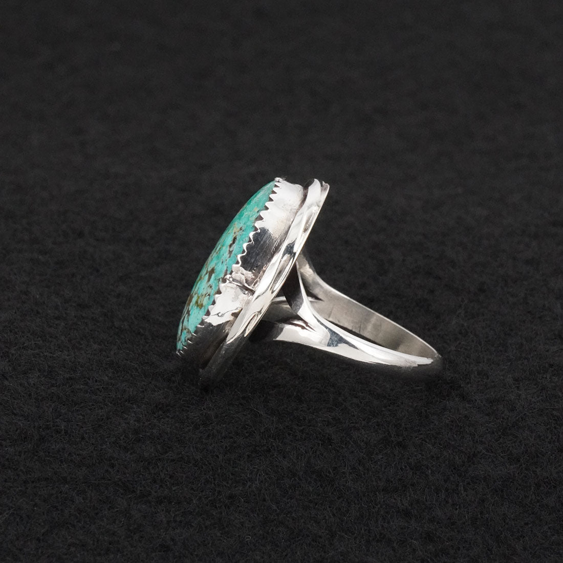 Ernest Hawthorne Turquoise & Sterling Silver Ring Size 7