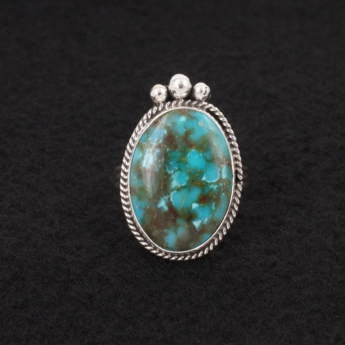 Rena Begay Turquoise & Sterling Silver Ring Size 9