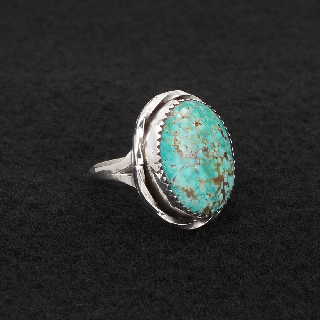 Ernest Hawthorne Turquoise & Sterling Silver Ring Size 7